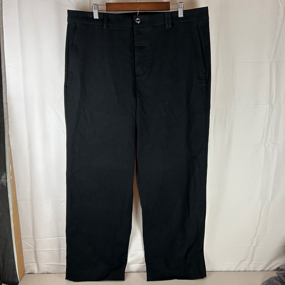 VAYDER Trousers Pants Mens 38x32 Black Button Fly Cotton Stretch VAY109 Made USA